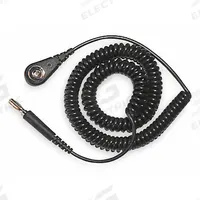 POMONA Static Control Cord: Built-In Megohm Resistor, 6 ft Cord Lg, 1 megaohm Resist Rating - Max (MPN 5534). Key specifications — Cord Shape: Coiled; Plug Connection: Straight Banana Plug; Cord Construction: Single-Wire; Brand: POMONA.