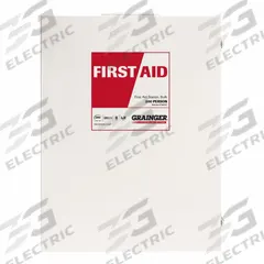 FIRST AID ONLY First Aid Kit and Housing: 1,890 Components, ANSI/ISEA Z308.1-2021, Type I/II (MPN 54768-021). Key specifications — ANSI Standard Met: ANSI/ISEA Z308.1-2021; Adhesive Bandages Included: (16) Butterfly Wound Closures; Oral and Inhalant Medicinals Included: (50) Cough Drops; Topical Medicinals Included: (25) Antibiotic Ointment Packets; Wound Dressings Included: (2) Triangular Bandages; Unitized: Unitized.