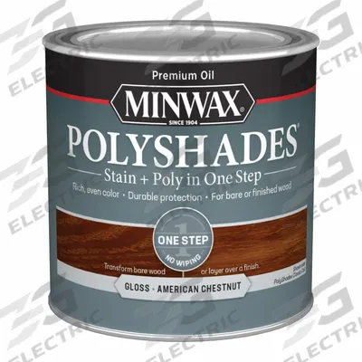 MINWAX Wood Stain: Wood Stain and Sealer, Interior, Oil, 0.5 pt Container Size - Combination Wood Stain & Sealers