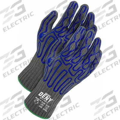 BDG Knit Gloves: L ( 9 ), ANSI Cut Level A9, HPPE ( 7 ga ) - Extreme-Duty Cut-Resistant Gloves with Silicone Coating
