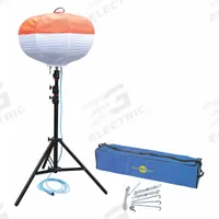 POWERMOON Temporary Job Site Light: LED, 40,000 lm Max Brightness, 12.08 ft Max Ht, 110/230V AC (MPN PSL2000LED110V10AT). Key specifications — Operating Voltage: 110/230V AC; Brand: POWERMOON; Frame Color: Black/Orange; Manufacturer Part Number: PSL2000LED110V10AT.