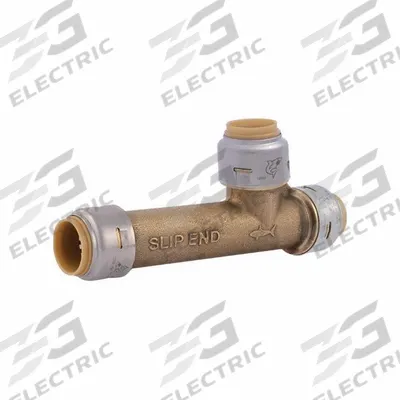 SHARKBITE MAX Push-Fit Tee Fitting: Tee - Standard Brass Push-to-Connect Tube Fittings