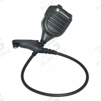 MOTOROLA Speaker Microphone: Fits Motorola, For XPR 6000 Series, 3.5 mm Jack, 18 in Cord, Waterproof (MPN PMMN4043B). Key specifications — Compatible Radio Series: XPR 6000; Color: Black; Radio Connector Type: M7; Brand: MOTOROLA; Manufacturer Part Number: PMMN4043B.