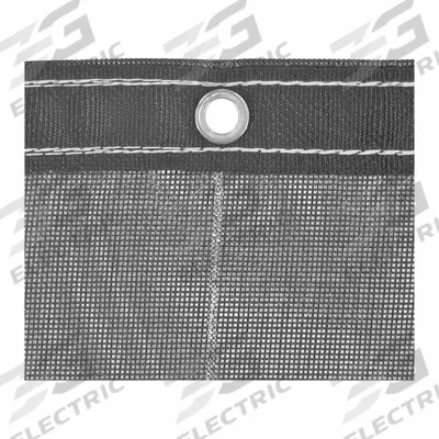 BUYERS PRODUCTS Tarp: 20 ft Lg, 7 ft Wd, Std Duty, 10 mil, Polyester, Black, 12 oz/sq yd - Mesh Tarps