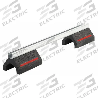 DURA-BLOK Pipe Support Block: Rubber Base, Electroplated Cast Iron - Support Blocks with Strut Channel