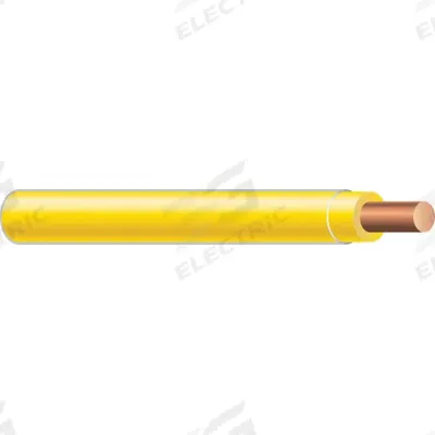 SOUTHWIRE Building Wire: Copper, 18 AWG, 1 Conductors, Solid, Yellow, 500 ft Lg - Copper TFN/TFFN Building Wires