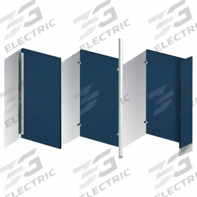 ASI GLOBAL PARTITIONS Urinal Screen: Plastic Polymer, Blue, 48 in Ht, 24 in Wd - Urinal Screens