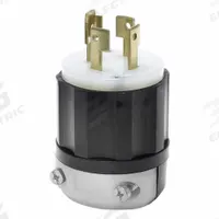 LEVITON Locking Plug: Non-NEMA, Black/White, 120/208V AC, 30 A, 4 Pole, 4 Blade (MPN 3431-C). Key specifications — Brand: LEVITON.