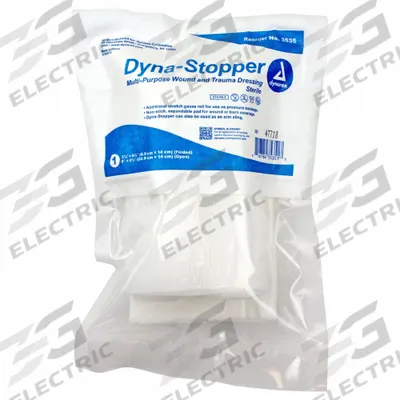 DYNAREX Trauma Dressing: 5 1/2 in Dressing Lg, 3 1/2 in Dressing Wd, Cotton, Sterile - Trauma Dressings