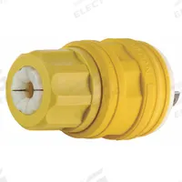 LEVITON Locking Plug: Non-NEMA, Yellow, 125/250V AC, 20 A, 3 Pole, 3 Blade (MPN 26W08). Key specifications — Brand: LEVITON.