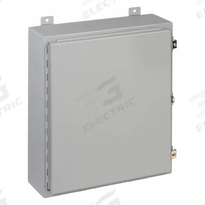 WIEGMANN Enclosure: Steel, 36 in x 24 in x 10 in, NEMA 12/13, Solid Cover - Steel Dust-Tight Enclosures