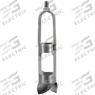 AMS Mud Auger Head: Carbon Steel Bail/Stainless Steel Cylinder, 5/8 in Connection Size - Soil Auger Accessories