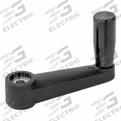 JW WINCO Crank Handle: Plastic w/ Revolving Grip, 10 mm Bore Dia - Crank Handles with Revolving Grip