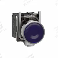 SCHNEIDER Illuminated Push Button: Illuminated, Flush Profile, Metallic, 22 mm, 1NO/1NC (MPN XB4BW36B5). Key specifications — Brand: SCHNEIDER; Action: Momentary; Series: XB4; Push Button Material Type: Metallic.