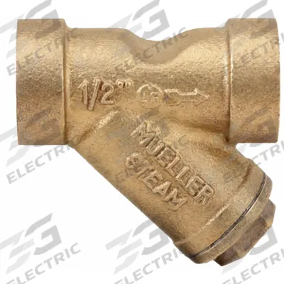BELL & GOSSETT Y Strainer: 1/2 in, NPT, Mesh, 0.0331 in Screen Size, Cast Brass - Brass Y Strainers