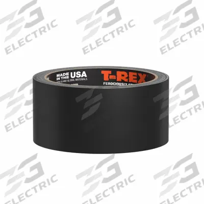 T-REX Repair Tape: 48 mm Wd, 10 yd Lg, 10 mil Thick, Black, Polyolefin Film, Acrylic - UV-Resistant Film Tape