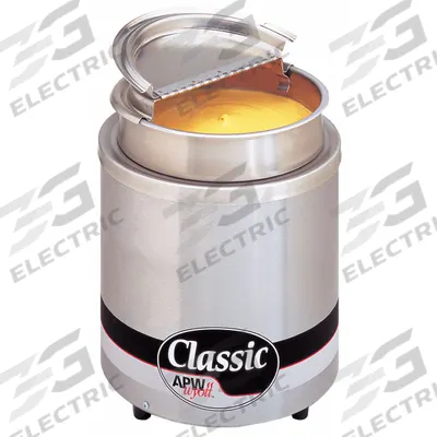 APW WYOTT Round Countertop Warmer: 7 qt Capacity, 500 W Watt, 8 1/4 in Overall Ht - Food Warmers