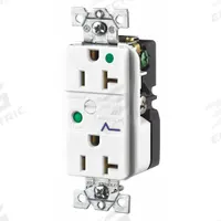 BRYANT Receptacle: Hospital Grade, Duplex, 5-20R, White, 125V AC, 20 A, 2 Pole / 3 Wire (MPN SP83WA)