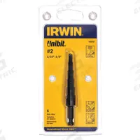 IRWIN Step Drill Bit: 3/16" to 1/2", Black Oxide HSS, Hex Shank (MPN 10232). Key specifications — attr1234936: Not Impact Rated.