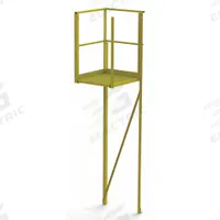 TRI-ARC Turn Platform: 7.7 ft Overall Ht, Steel (MPN UCT05242). Key specifications — Material: Steel; Color: Yellow; Brand: TRI-ARC.