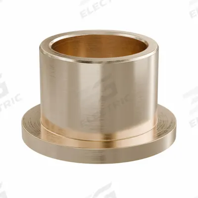 BUNTING BEARINGS Flanged Sleeve Bearing: Bronze, SAE 841, 3/4 in Bore, 15/16 in OD, 3/4 in Lg - Lubricated Food-Grade Metallic Flanged Sleeve Bearings