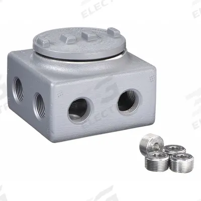 APPLETON ELECTRIC Conduit Outlet Body: Aluminum, Powder Coated, GRSS, 1/2 in Trade Size, 13 Hub Body - Square Body