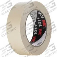 3M Masking Tape: 101+, Tan, 3 3/4 in Roll Wd, 60 yd Overall Roll Lg, 5.1 mil Thick, Rubber. Key specifications — Series: 101+; Brand: 3M; Backing Material: Crepe Paper; For Location: Indoor; For Surface Type: ABS; Manufacturer Part Number: 101+.