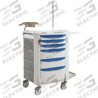 METRO Medical Procedure Cart: Polyethylene, (2) Swivel/(2) Swivel with Brake, Taupe, White (MPN FLCRP4). Key specifications — Material: Polyethylene; Drawer Color: White; Brand: METRO; Caster/Wheel Configuration: (2) Swivel with Brake; Cabinet Color: Taupe.