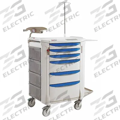 METRO Medical Procedure Cart: Polyethylene, (2) Swivel/(2) Swivel with Brake - Medical Procedure Carts