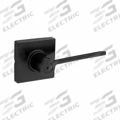 KWIKSET Door Lever Lockset: Privacy Lever Locksets, ADA Compliant (MPN 300LRL-SQT-514-6AL-RCS). Key specifications — Ligature Resistance: Not Ligature-Resistant; Brand: KWIKSET; Lockset Function ANSI Code: F76; Visual Indicator Message: No Message; Lockset Style: Rose; ADA Compliant: Yes; Finish: Black Painted : Zinc.