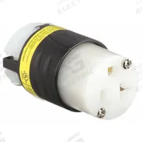 LEGRAND Straight Blade Connector: 5-20R, 125V AC, 20 A, 2 Pole, 3 Wire, Black (MPN PS5369XGCM)