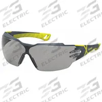 HEXARMOR Safety Glasses: Gray 23% Lens, Half-Frame, Anti-Fog/Hard Coat/TruShield®, Dielectric/Vented (MPN 11-13003-02). Key specifications