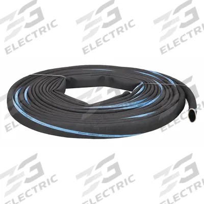 CONTINENTAL Water Discharge Hose: 2 1/2 in Hose Inside Dia., 125 psi, Black - EPDM Bulk Water Suction & Discharge Hoses with Spiral-Plied Synthetic Fabric Reinforcement
