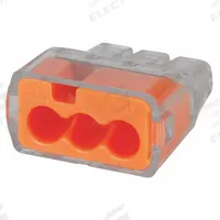 IDEAL Push-In Wire Connector: In-Sure™ Series, 3 Port, 20 AWG – 12 AWG Solid Wire Size Range, 20 A (MPN 30-1633). Key specifications — Series: In-Sure™; Manufacturer Part Number: 30-1633; Brand: IDEAL.