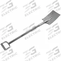 SANI-LAV Stainless Steel Shovel: Silver, 11 in Blade Lg, 7 in Blade Wd, Square Point (MPN 267). Key specifications — attr873746: D Handle; attr873742: No; attr916068: No; attr873737: SANI-LAV; attr873735: Square Point; attr916070: No; attr920823: Yes; attr873738: Silver.