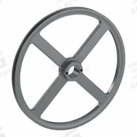APPROVED VENDOR V-Belt Pulley: AK144, 1 Groove, 14.25 in OD, Bushed Bore, H/QT, Cast Iron (MPN AK144H). Key specifications — attr1318293: AK144; attr1318301: 13.66 in (3L); attr1318291: 4L, A, or AX.