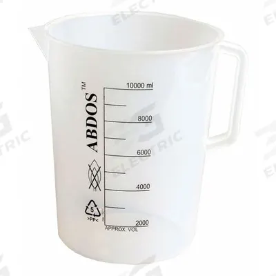 APPROVED VENDOR Beaker: Tall Form with Handle, Printed Graduation, Polypropylene - Tall Form Plastic Beakers with Handles