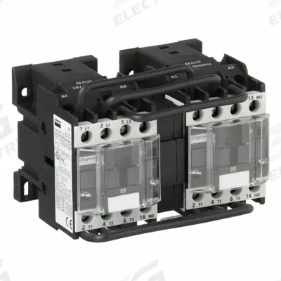 Dayton Magnetic Contactor: Reversing, 3 Poles, 3NO Contacts, 9 A - Reversing IEC Contactors