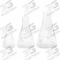 UNITED SCIENTIFIC SUPPLIES INC Glass Flasks: 50 mL_150 mL_200 mL, Colorless, Conical (MPN FGSET3). Key specifications — Shape: Conical; Tolerance: +/-5%; Body Color: Colorless; Brand: UNITED SCIENTIFIC SUPPLIES INC; Compatible with Stopper Size: 3; USP Specification: Type I.