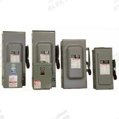 SCHNEIDER Safety Switch: Fusible, 100 A, Three Phase, 240V AC, Galvanized Steel - Fusible Safety Switches