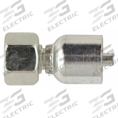 PARKER Hydraulic Crimp Fitting: Steel x Steel, Straight, -8 For Hose Dash Size - Parker Crimp Hydraulic Hose Fittings with Metric Connection