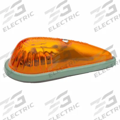 GROTE Cab Marker Lamp: Marker Light, Incandescent, Triangle, Surface Mount, Amber - Marker Lights