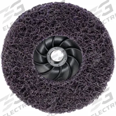 SCOTCH-BRITE Non-Woven Depressed Center Disc: 4 1/2 in x 5/8"-11, Silicon Carbide - Coating-Removal Discs for Thin-Gauge Metals