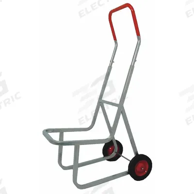 Dayton Furniture Hand Truck: 240 lb, For 16 Chairs, Flow-Back, Gray, 8 in Wheel Dia. - Stacking-Chair Hand Trucks