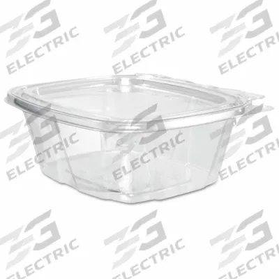 DART Disposable Carry-Out Food Container: Plastic, 1 Compartments, 16 oz Capacity - Tamper-Evident Containers with Lids
