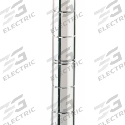 METRO Industrial Wire Shelving Post: 33 in x 1 in, Steel, Split Sleeve, Silver - Wire Shelving Posts for Dry Use