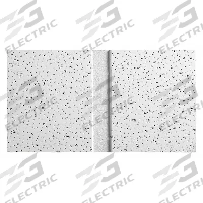 ARMSTRONG Ceiling Tile: 1761C, Fine Fissured, 24 in x 48 in, Angled Tegular, 0.55 NRC - General Purpose Tiles
