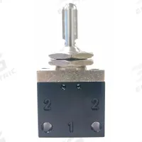 PNEUMADYNE INC Manual Air Control Valve: Three-Way / Three-Position, 1/8 in Female NPT, Toggle (MPN C042501). Key specifications — attr1092139: Aluminum; attr1092167: Detent.