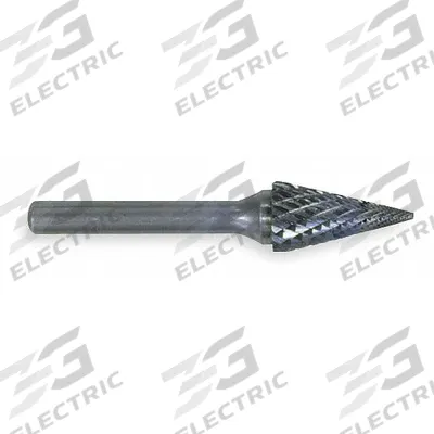 WIDIA METAL REMOVAL Carbide Bur: Pointed-End Tree, SG-3, Double Cut, 3/8" x 3/4" Head - Double-Cut Pointed-End Tree Burs
