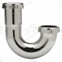 ZURN Bend: Brass, Chrome-Plated, Silver, 1 1/2 in Nominal Pipe Size, 10 3/8 in Overall Lg (MPN ZR65-PC). Key specifications — Finish: Chrome-Plated; Includes: Slip Nut; Includes Cleanout: No; Brand: ZURN.